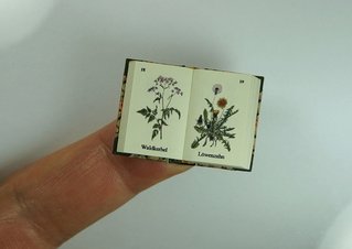 Miniaturbuch mit Pflanzenbildern