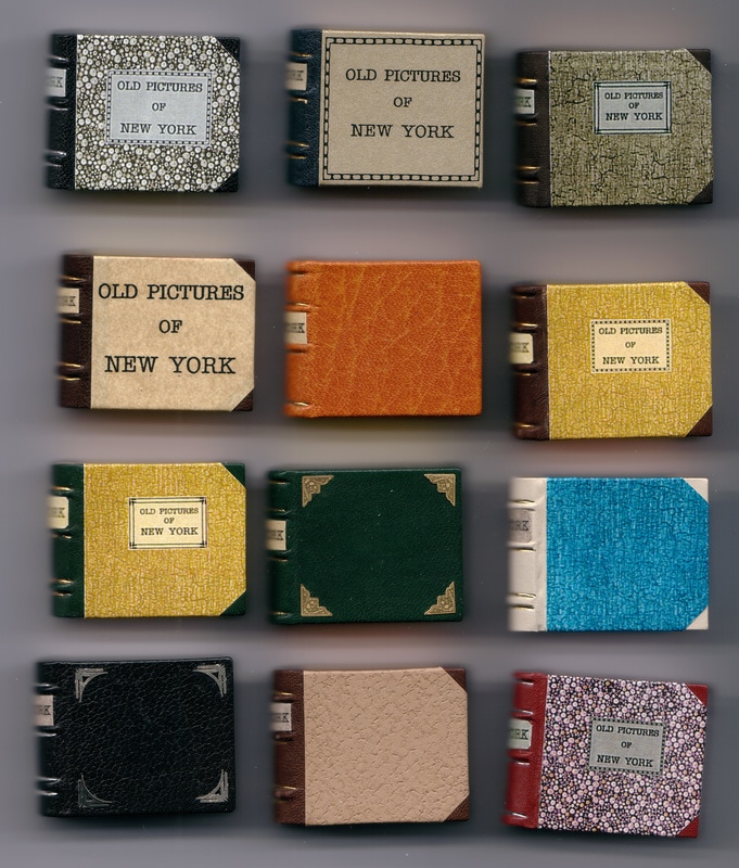 Varianten von Einbänden für Miniaturbücher
